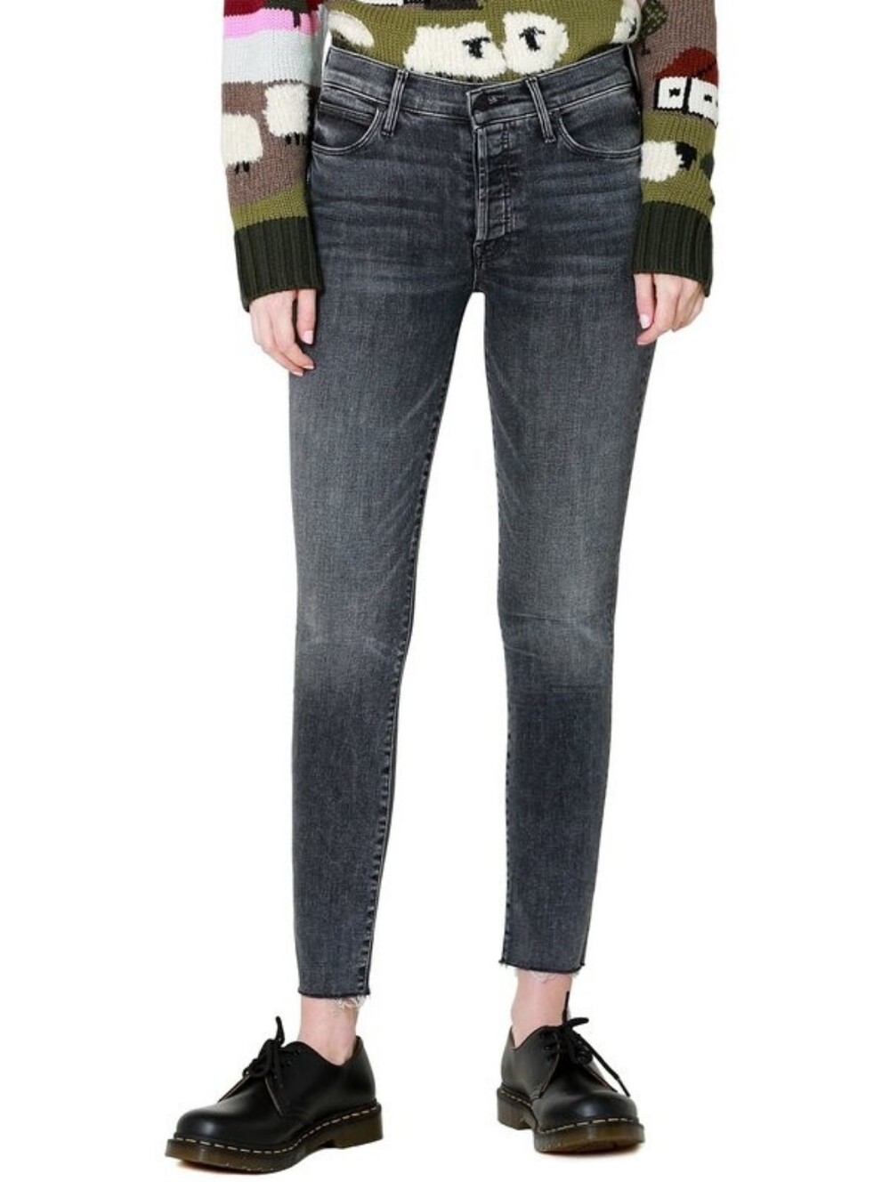 MOTHER Denim - The Stunner Ankle Fray Jeans In Friday The 13th - SZ 26